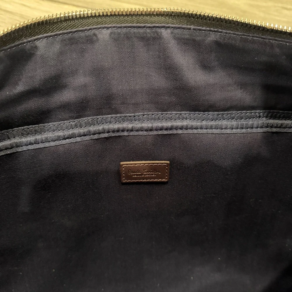 Paul Smith Black Pebbled Leather Slim Folio Briefcase Laptop Bag